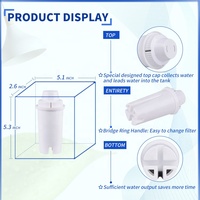 Mavea 107007, Filter Pitcher Air Minum Klasik 35557, Ob03, Maxtr Filter Air Alkali dengan Karbon Aktif NSF