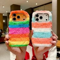 Étui de protection luxueux en fourrure 3D douce et moelleuse pour iPhone 11 12 13 14 15 16 17 18 – Collection Hiver