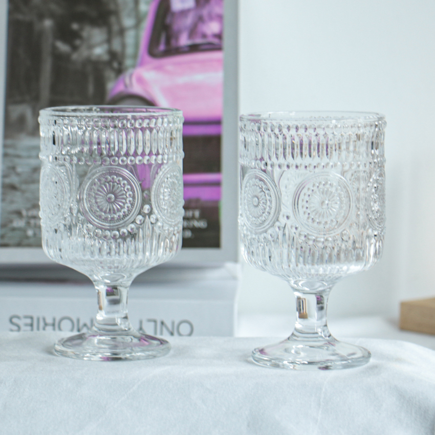 siyo SYNGL-396 Red Wine Glass - 215ml Soda-Lime Glass Goblet for Home Bar Use