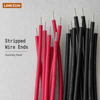 Kabel UL10368 UL3266 26AWG Merah Hitam dengan Ujung Terbuka 185±5mm untuk Palu Listrik WU312, Baterai, dan Kabel Kontrol