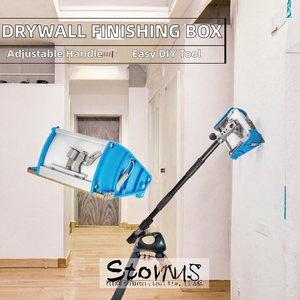 Boîte de finition réglable pour cloisons sèches avec poignée extensible de 35 à 59 pouces – Outil de raclage de peinture pour la décoration intérieure - Product Image 2
