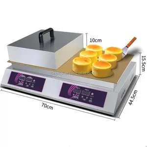 Single /double panel cake machine heating quickly souffle pancake machine