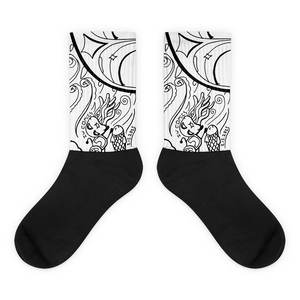 Impossibile # 14 Calzini Taglia Unica in Spandex con Stampa Digitale Cartoni Animati Divertenti, Monouso, Termici, per Uso Quotidiano, Sportivo e Business, con Risvolto sul Fondo - Product Image 1