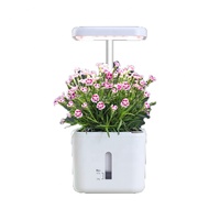 Pot de culture hydroponique intelligent économique avec LED, suspendu, biodégradable, pour l'éducation des enfants à l'école, utilisation en jardin, auto-arrosage, trou de drainage