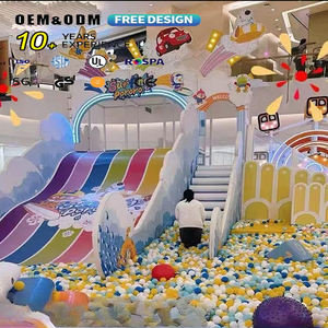어린이를위한 맞춤형 대형 실내 놀이터 세트 슬라이드 볼 피트 터널이있는 소프트 플레이 센터 어린이 역할 놀이 집 - Product Image 3