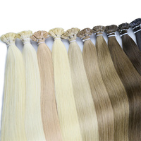 Extensions de cheveux brésiliens vierges invisibles Micro Nano Mini K-tips couleur Ombré à pointe plate à coller sur les cheveux