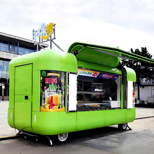 Camion de restauration rapide vert personnalisé, remorque alimentaire mobile, cuisine mobile, camion de restauration avec équipement de cuisine - Product Image 1