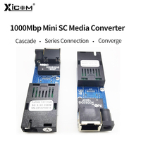 Placa PCB de Convertidor de Medios Gigabit Mini con 1 Fibra y 1 Puerto LAN 10/100/1000M, Equipo de Fibra Óptica Mini