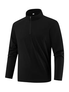 Camiseta Deportiva de Manga Larga para Hombre, Ecológica, Transpirable, de Secado Rápido, con Cierre de Cremallera, para Entrenamiento en el Gimnasio y Uso Diario - Product Image 3