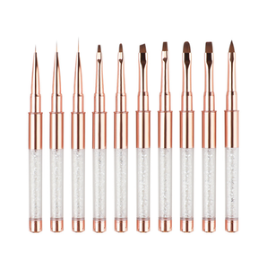 Pinceau à ongles professionnel en nylon et acrylique avec manche en plastique, personnalisable avec logo, pour la peinture sur gel et le nail art - Product Image 1