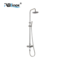 Usine système de douche extérieur en acier inoxydable piscine douche extérieur salle de bain robinets mélangeur ensemble de douche