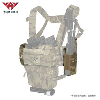 Yakeda Gilet Tactique de Poitrine pour Sports de Plein Air et Chasse, Sacoche de Poitrine, Gilet d'Entraînement Molle, Sac Gilet Tactique