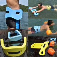 Anillo de natación EVA, espuma trasera ajustable, tabla flotante de cintura con cinturón para estudiantes, colchón de tabla para niños y adultos
