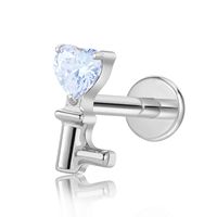 Anneau de nez articulé en titane massif Yazi G23 avec zircon, bijou de piercing pour femme