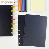 Lot de 50 couvertures de carnet RINGNOTE MINI en plastique PP dépoli pour agenda, journal et carnet à disques à feuilles mobiles