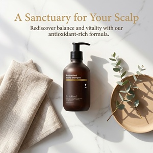 Shampooing équilibrant et purifiant pour cheveux Hilotion Salon Grade Oil Control avec acide hyaluronique, élimine l'excès de sébum pour tous les types de cheveux et de cuir chevelu - Product Image 2