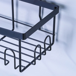Étagère de Douche Murale en Métal Auto-Adhésive Noire Écologique Moderne pour Rangement de Salle de Bain – Bienvenue - Product Image 6