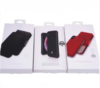 Boîte cadeau rigide de luxe pour téléphone avec logo personnalisé en relief et pelliculage mat, intérieur floqué écologique, fermeture magnétique