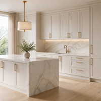 Meubles de cuisine modernes sur mesure en bois massif laqué MDF, armoires de cuisine intégrées, fournisseur OEM pour villas et appartements de luxe