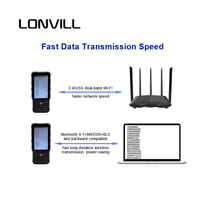 LONVILL Barato Android Handheld PDA Inventario Escáner de código de barras Topografía 2,4g/5g Terminal de colector de datos