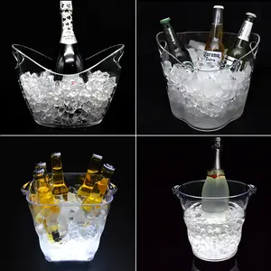 Bottle Service Wine Bottle Coolers Luminous Ice Bucket Champagne Multi Colors Changing Drink Container Led Ice Bucket