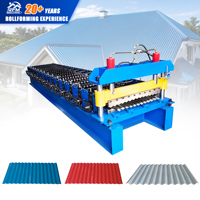 Machine de formage à froid pour panneaux de toiture en tôle ondulée colorée en acier, prix usine