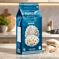 Sacs d'emballage pour riz de qualité alimentaire, personnalisés avec logo, 2,5 kg, 5 kg, 10 kg, en plastique robuste avec poignée, soufflet latéral, fenêtre transparente thermoscellée, laminés