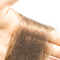 Topper de cheveux 100% naturels blonds, qualité supérieure, avec dentelle complète, perruque invisible effet halo, en stock