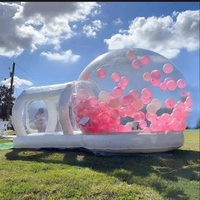 Dôme gonflable commercial pour fête d'anniversaire, château gonflable, maison à bulles gonflable avec base de saut pour événement