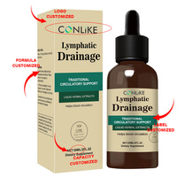 Gouttes liquides de drainage lymphatique à marque OEM, suppléments à base de plantes, échinacée pour la détoxification et le soutien lymphatique, emballage en bouteille