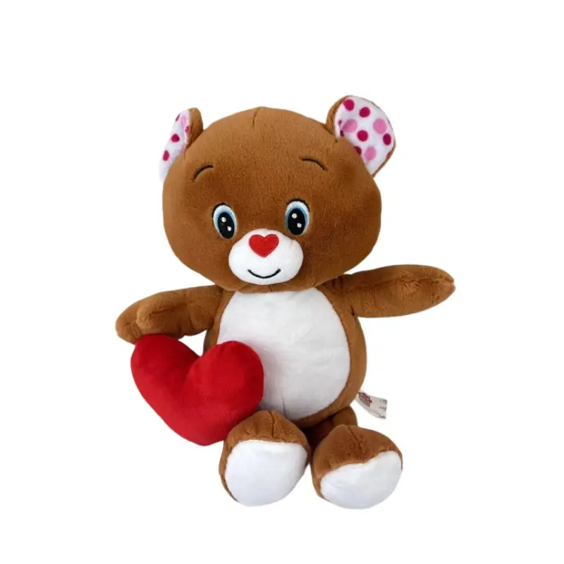 New Design Valentine's Day Gift For Girls And Babies Soft Stuffed Teddy Bear Plush Toy Holding A Red Heart