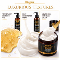 Kit de Soins Capillaires Fourniture Directe Usine : Masque Capillaire au Caviar Texture Satinée de Haute Qualité, Sérum Capillaire, Shampoing et Après-Shampoing