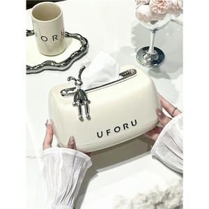 Caja de pañuelos Uforu, organizador de plástico de lujo estándar para uso en el coche y el hogar - Product Image 1