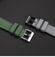 Bracelet de montre en caoutchouc FKM 20mm 22mm avec logo personnalisé pour Seiko pour Longines Classic Fluororubber Tropical Bracelet Bracelets de montre