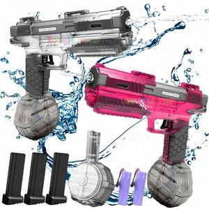 Pistolet à eau électrique automatique pour enfants, idéal pour les jeux d'été en extérieur, à la plage ou à la piscine, recharge USB, capacité 1000 ml - Grande Vente - Product Image 1