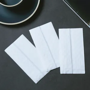 Tablettes nettoyantes de table pliante en relief, 1/6 pièces, pour Restaurant de couleur blanche, vierges