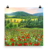 Peinture à l'huile réaliste personnalisée, faite à la main, représentant un paysage de la région natale (forêt, lac, montagne, côte), pour la décoration murale de la maison, de l'hôtel ou de la villa.