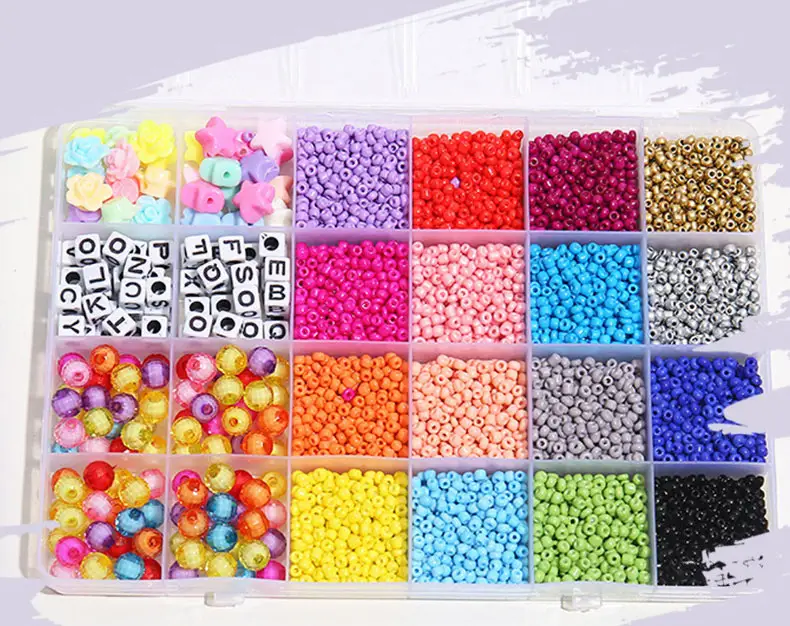 Hot Sale Jewelry Making Kit Beads for Bracelets Bead Craft Kit Set Glass Seed Letter Beads