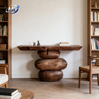 Table console moderne de luxe en bois massif européen, couleur personnalisable, mobilier de maison écologique et durable pour appartement, hôtel, salle à manger