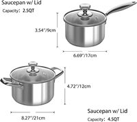 Direct usine, 7 pièces, casseroles modernes de haute qualité en acier inoxydable 304, revêtement antiadhésif, compatibles induction, usage domestique, cuisine