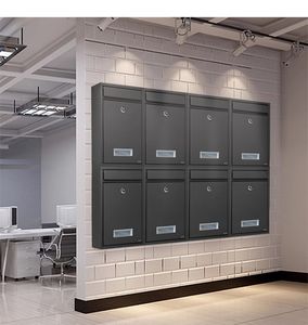 Buzón de Metal montado en la pared impermeable para exteriores, entrega de paquetes de jardín doméstico con cerradura, cajas de letras de Metal para aplicación posterior - Product Image 1