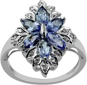Marquise Shape 1.14 Carat Moissanite Stone 18K White Gold Ring Unique Jewelry for Women and Men