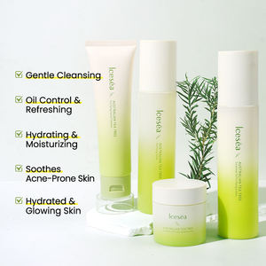 Limpiador Facial, Tónico, Crema Hidratante y Equilibrante de Aceite de Árbol de Té OEM, Anti-Acné, Minimizador de Poros para Piel Propensa al Acné, Fabricante - Product Image 4
