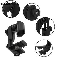 Clip réglable pour microphone de batterie, 1 pièce, support de fixation pour micro, antichoc, noir