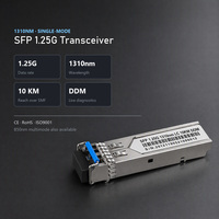 Module émetteur-récepteur optique SFP 1.25G 1310nm LC 10KM DDM 1000BASE-LX Fibre optique