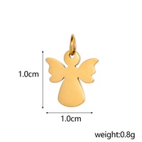 Nouveaux charms religieux tendance en acier inoxydable plaqué or 18 carats, pendentif ange, croix, mains en prière, ailes pour la création de bijoux DIY