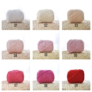 Usine en gros 4 plis fil de lait recyclé haute ténacité tricoté à la main bébé poupée vêtements teint coton fil sac pour tricoter - Product Image 2