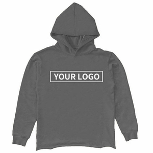 Modische Hochwertige Streetwear-Hoodies Übergroßer Pullover mit Aufdruck Logo Ohne Kordel Roher Saum Geschnittener Rand Distressed-Hoodie für Männer - Product Image 4