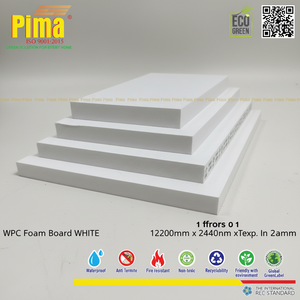 Lámina de tablero de espuma WPC de PVC blanco, 25mm de espesor, densidad de 0,6G/cm3, paneles de plástico impermeables para muebles, superficies de armario, cocina - Product Image 1