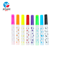 Stylo aquarelle frais en plastique de haute qualité ensemble de marqueurs d'art de dessin animé mignon pour enfants emballage de nouveauté pour dessin